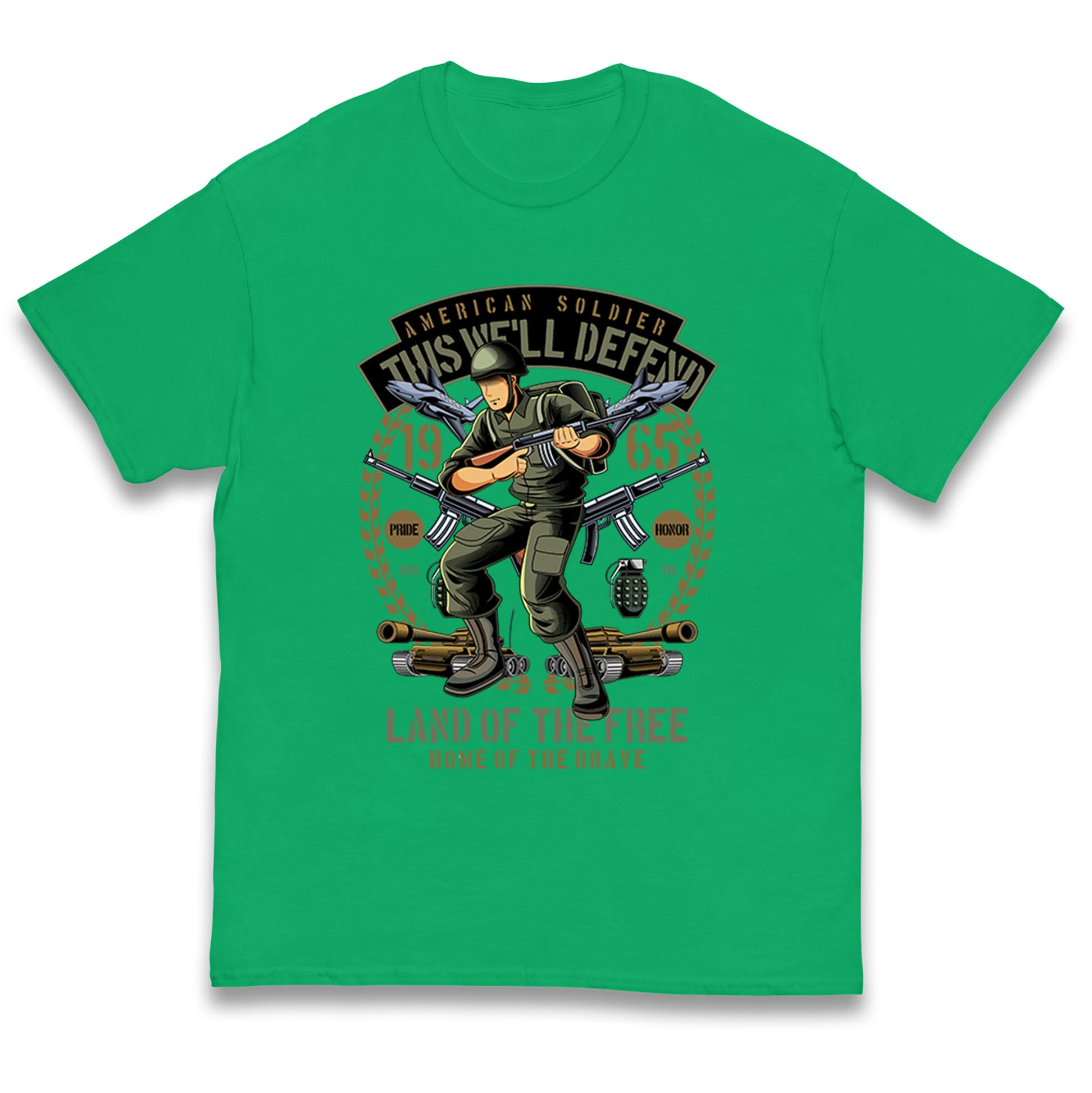 American Soldier Kids T Shirt