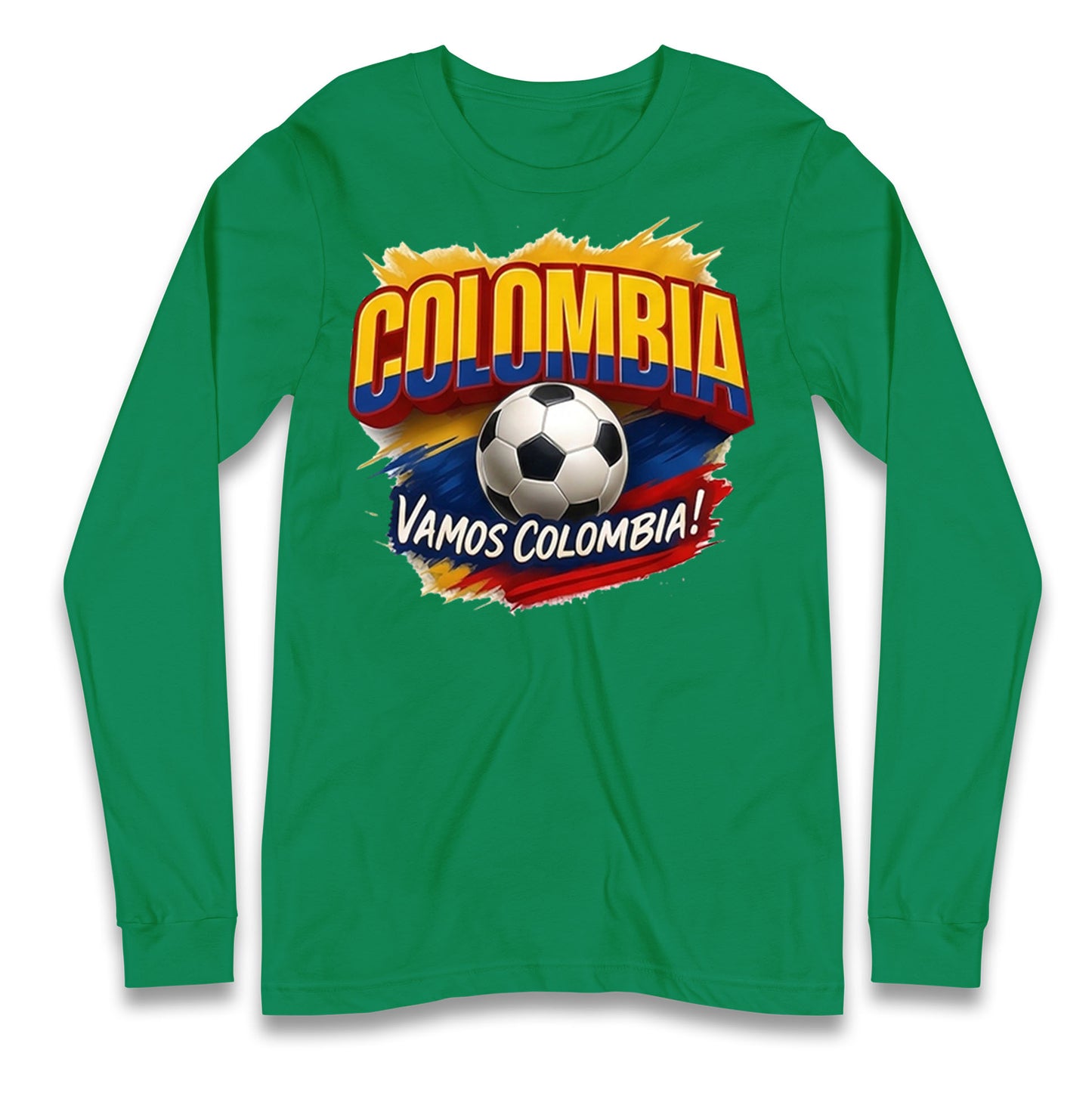 Colombia Retro World Cup Longsleeve T Shirt 