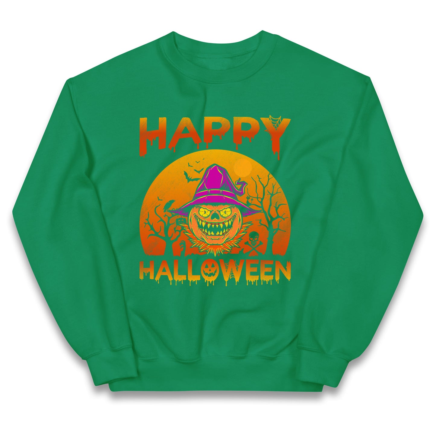 Happy Halloween Pumpkin Witch  Jumper
