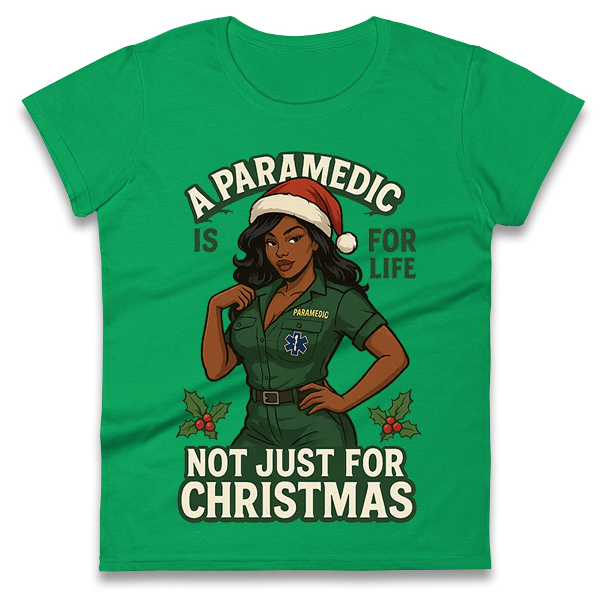 Paramedic Xmas Ladies T Shirt