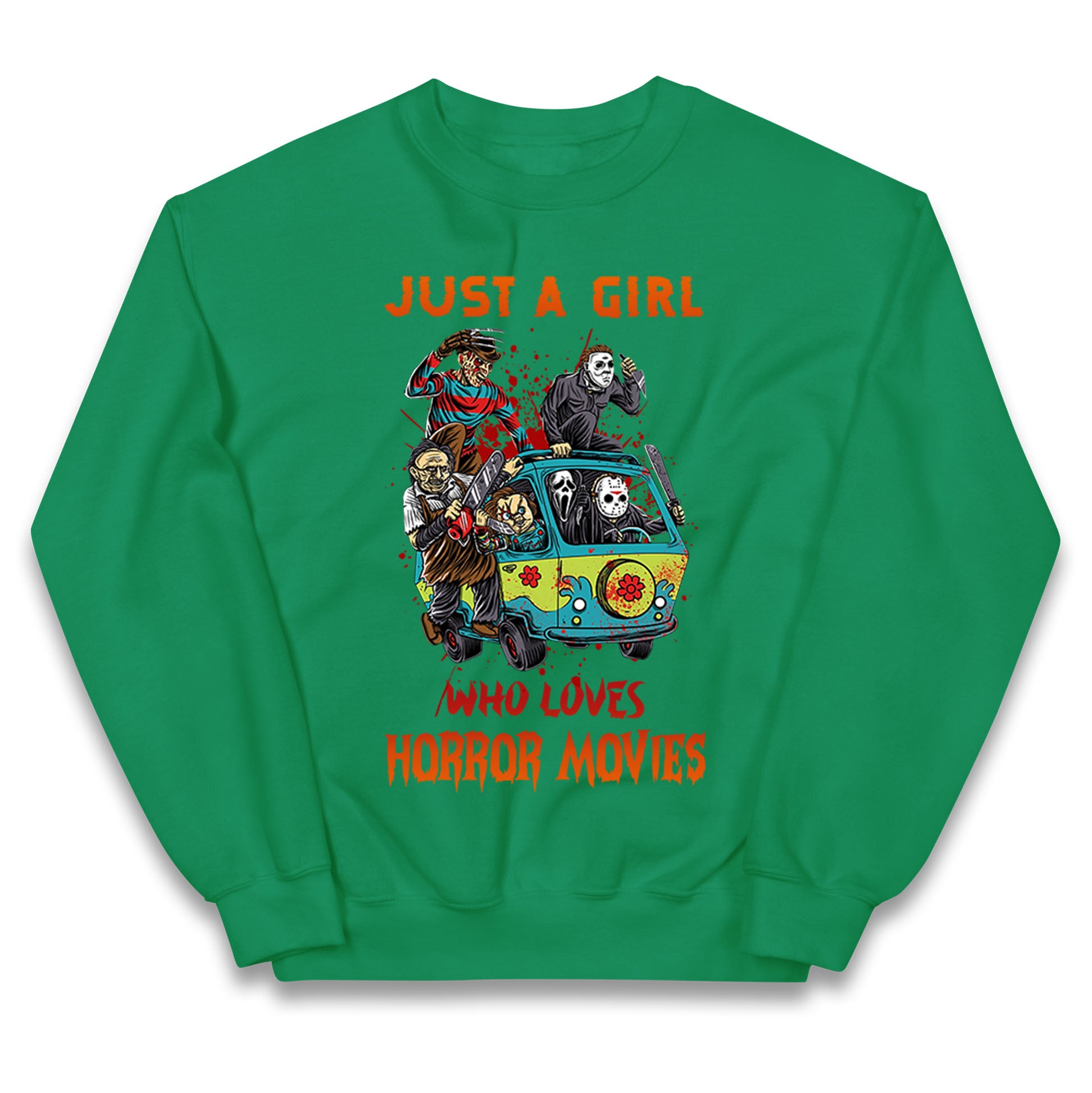 Just A Girl Who Loves Horror Movies Halloween Jumper
