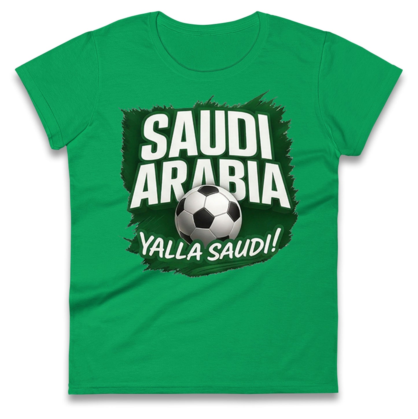 Saudi Arabia Retro World Cup Ladies T Shirt 