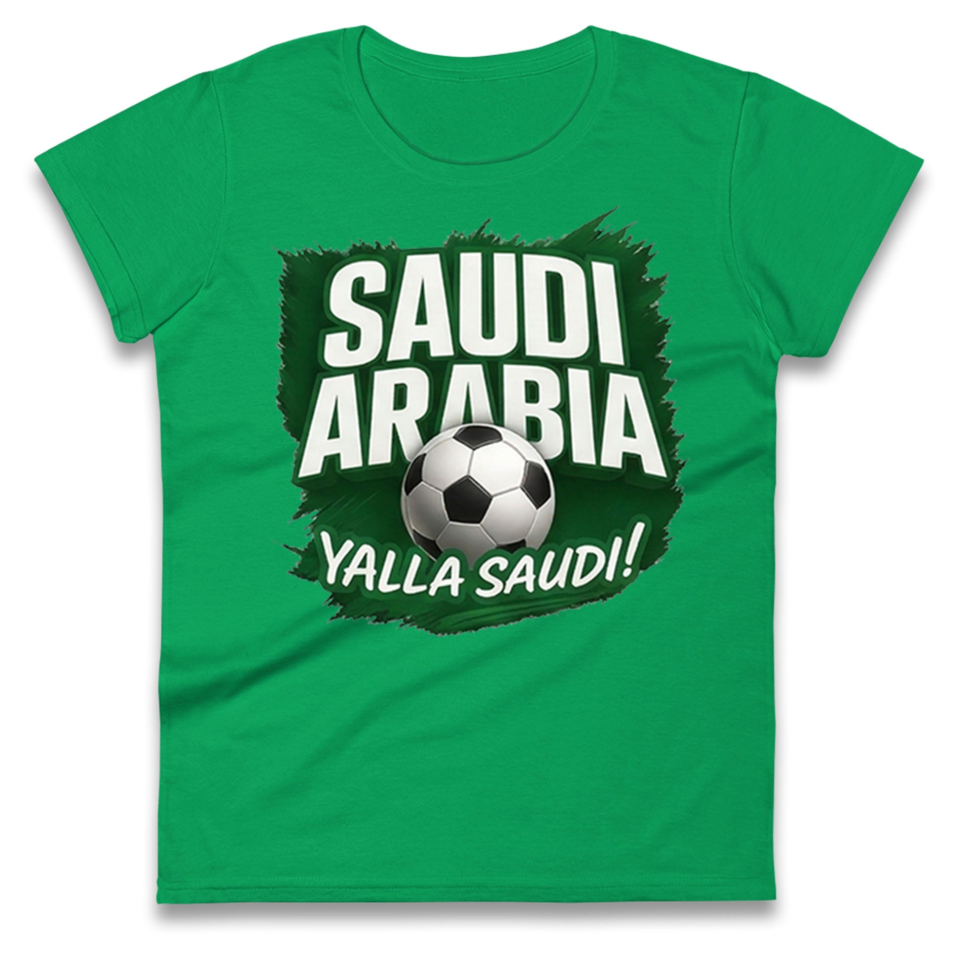 Saudi Arabia Retro World Cup Ladies T Shirt 