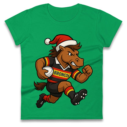 London Broncos Christmas Ladies T Shirt