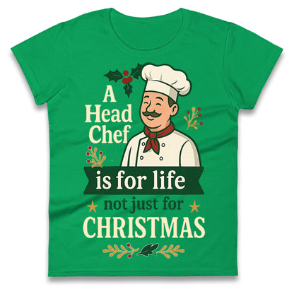Head Chef Christmas Ladies T Shirt