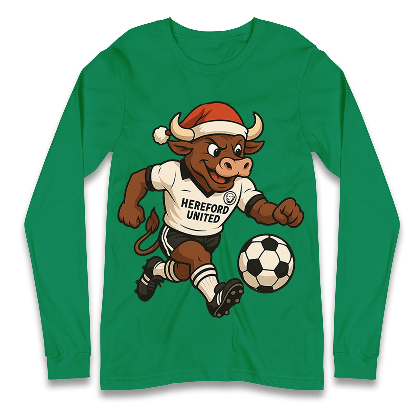 Retro Hereford Christmas Longsleeve T Shirt 