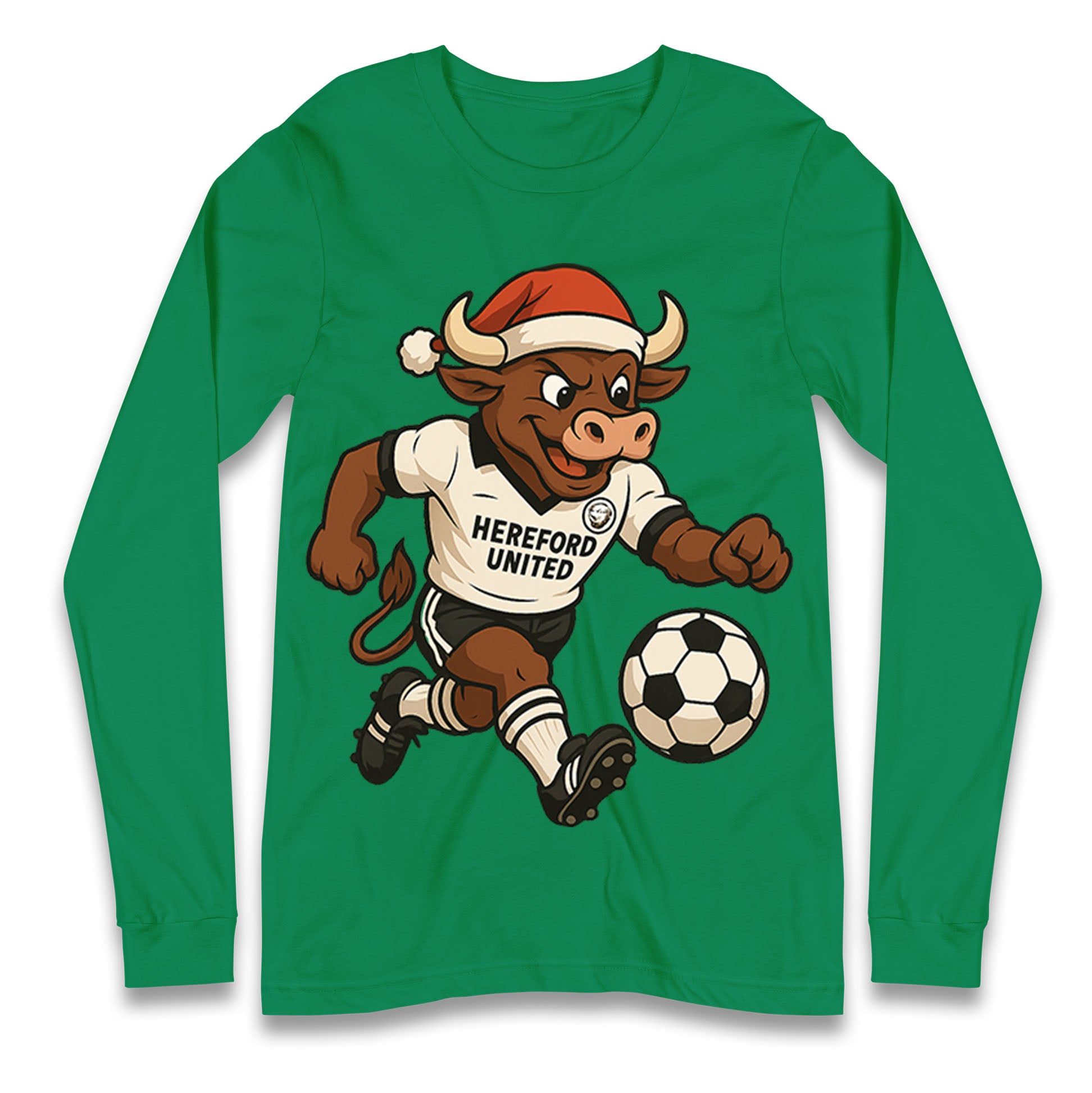 Retro Hereford Christmas Longsleeve T Shirt 