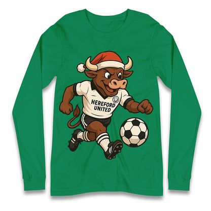 Retro Hereford Christmas Longsleeve T Shirt 
