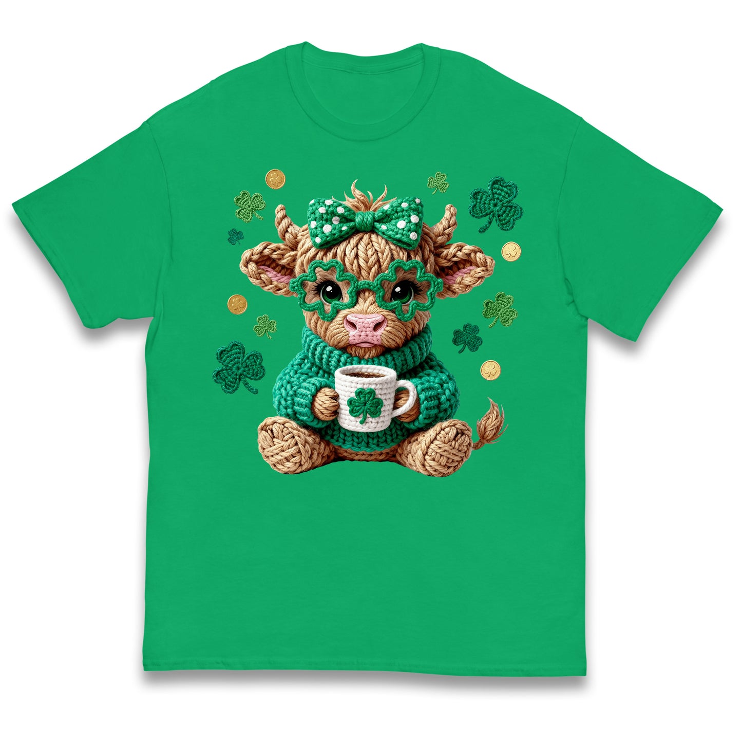 Cute Cow St Patrick Kids T Shirt
