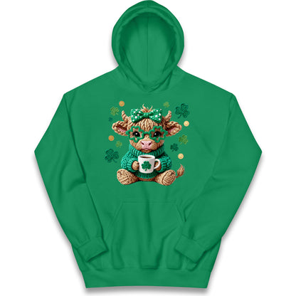 Cute Cow St Patrick Kids Hoodie