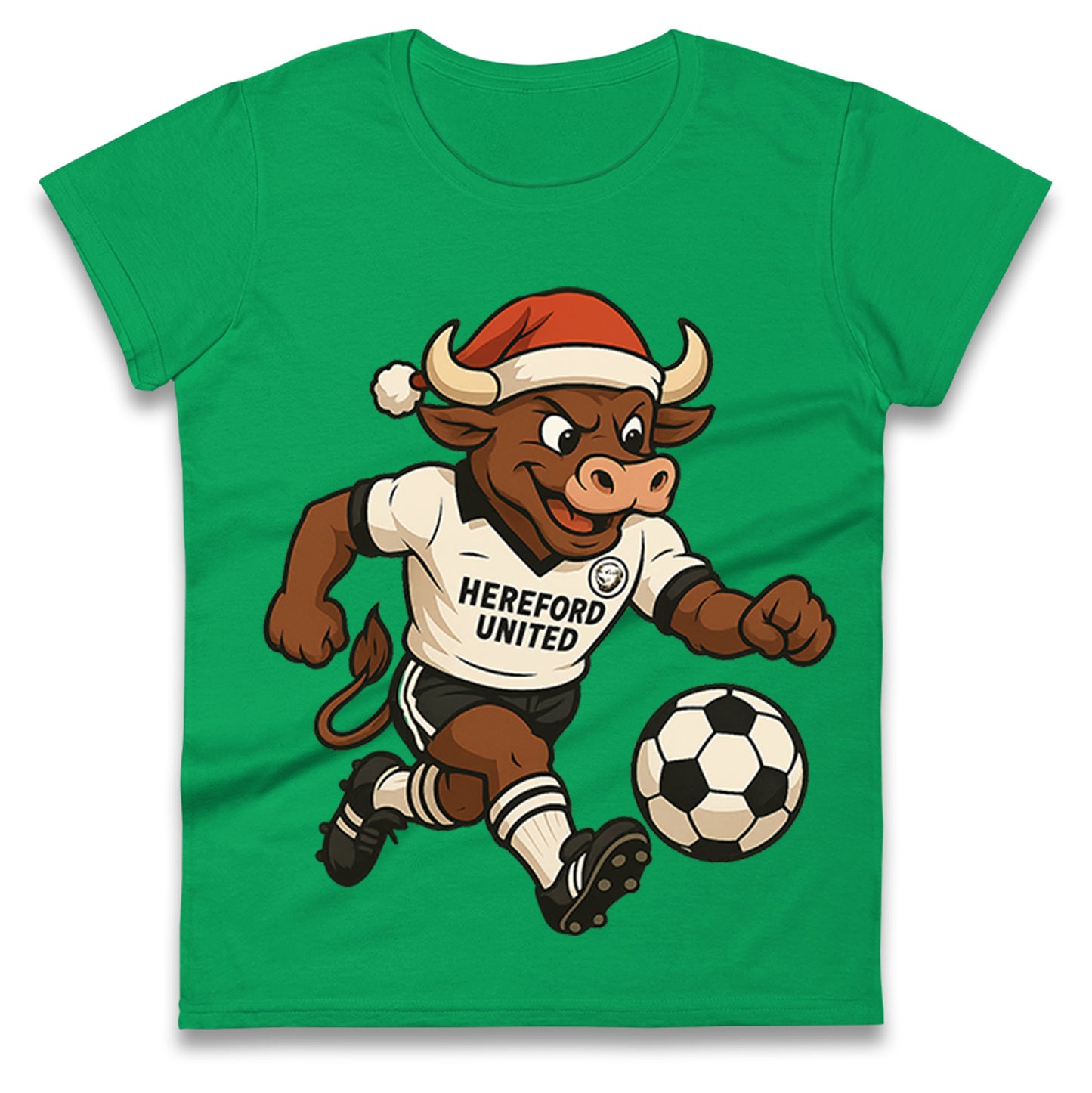 Retro Hereford Christmas Ladies T Shirt