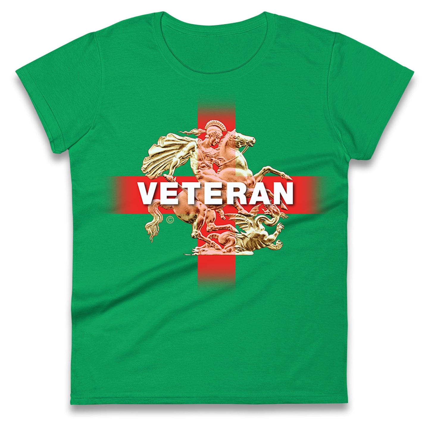 Veteran St George & The Dragon Womens Tee Top