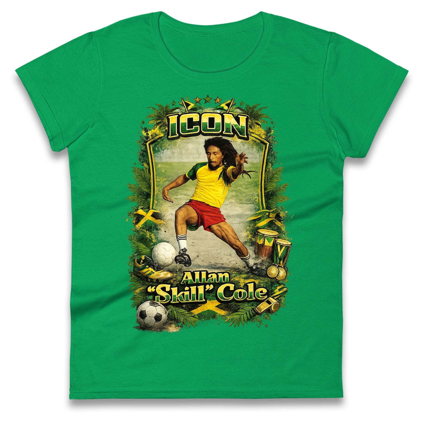 Jamaica Football Ladies T Shirt