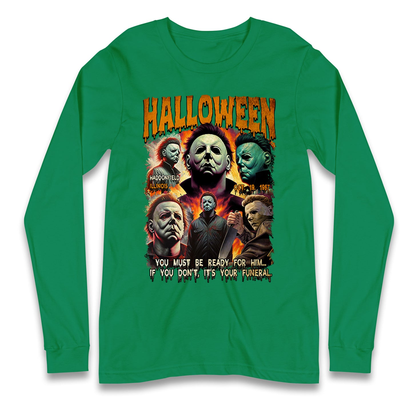 Michael Myers Horror Halloween Bootleg Long Sleeve T Shirt
