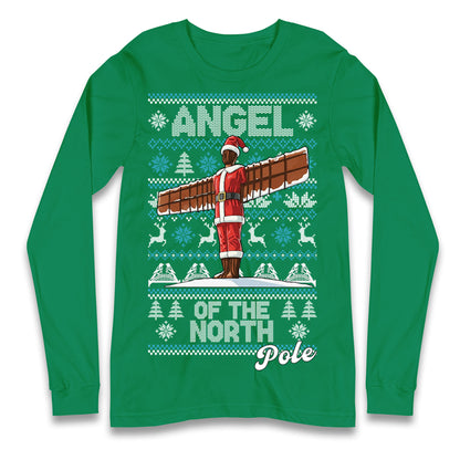 Angel Of The North Pole Christmas Longsleeve T Shirt