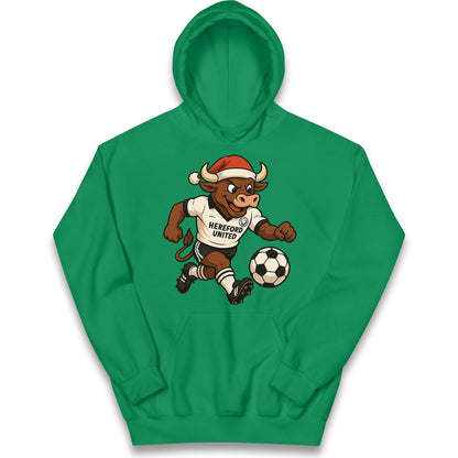 Retro Hereford Christmas Kids Hoodie