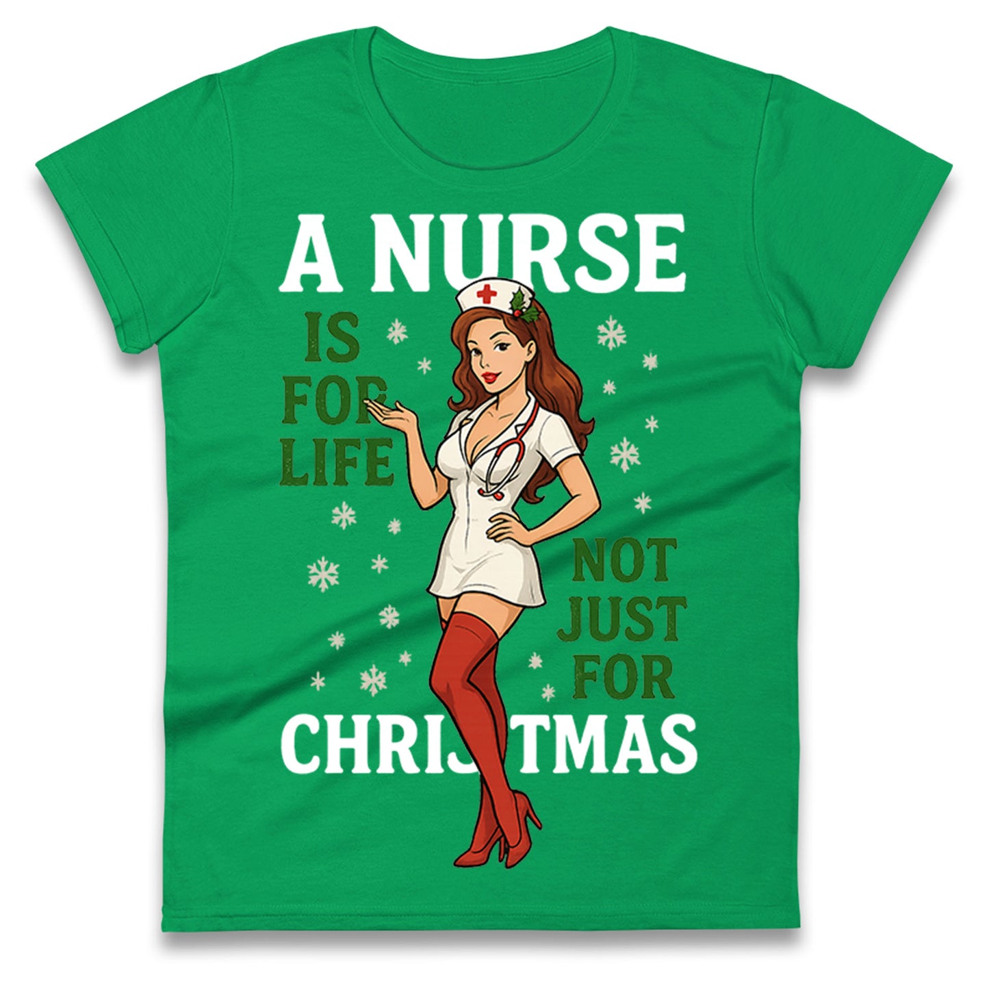 Nurse Christmas Ladies T Shirt