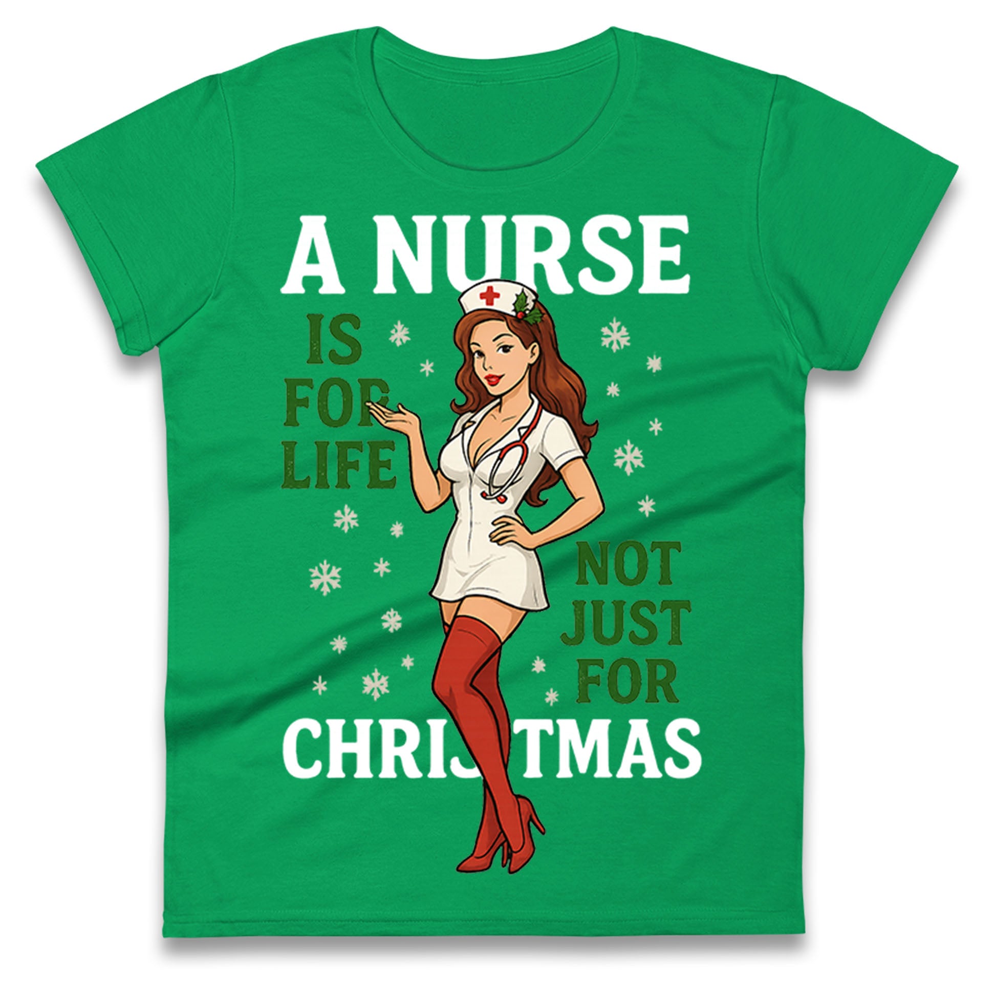 Nurse Christmas Ladies T Shirt