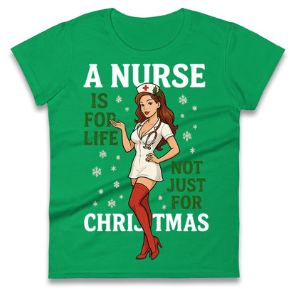 Nurse Christmas Ladies T Shirt