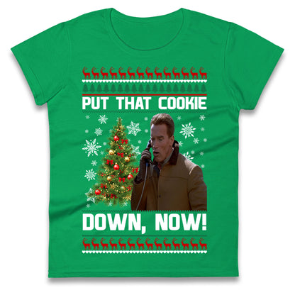 Arnie Christmas Ladies T Shirt