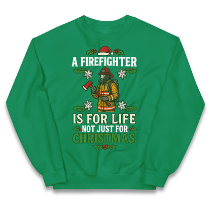 Firefighter Christmas Kids Jumper