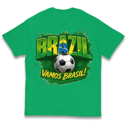 Brazil Retro Football Kids T Shirt