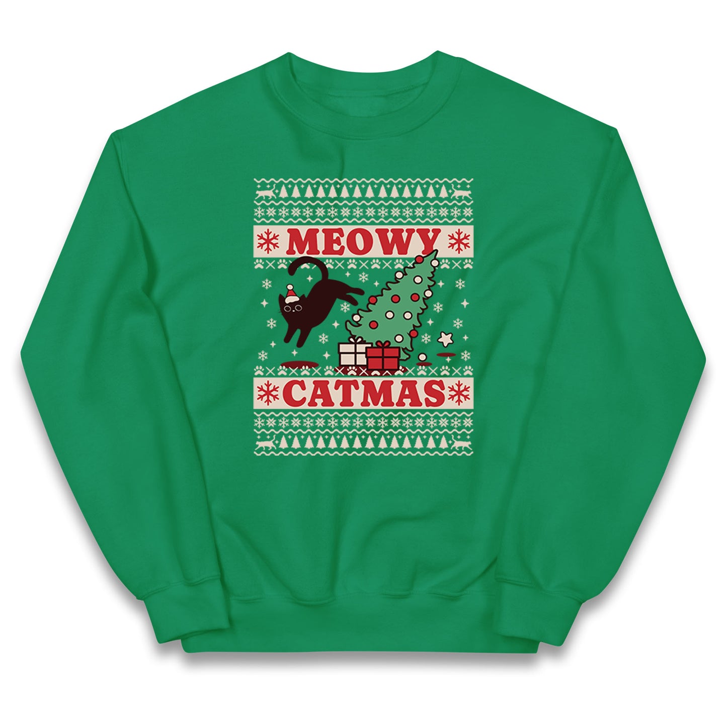 Christmas Cat Kids Jumper