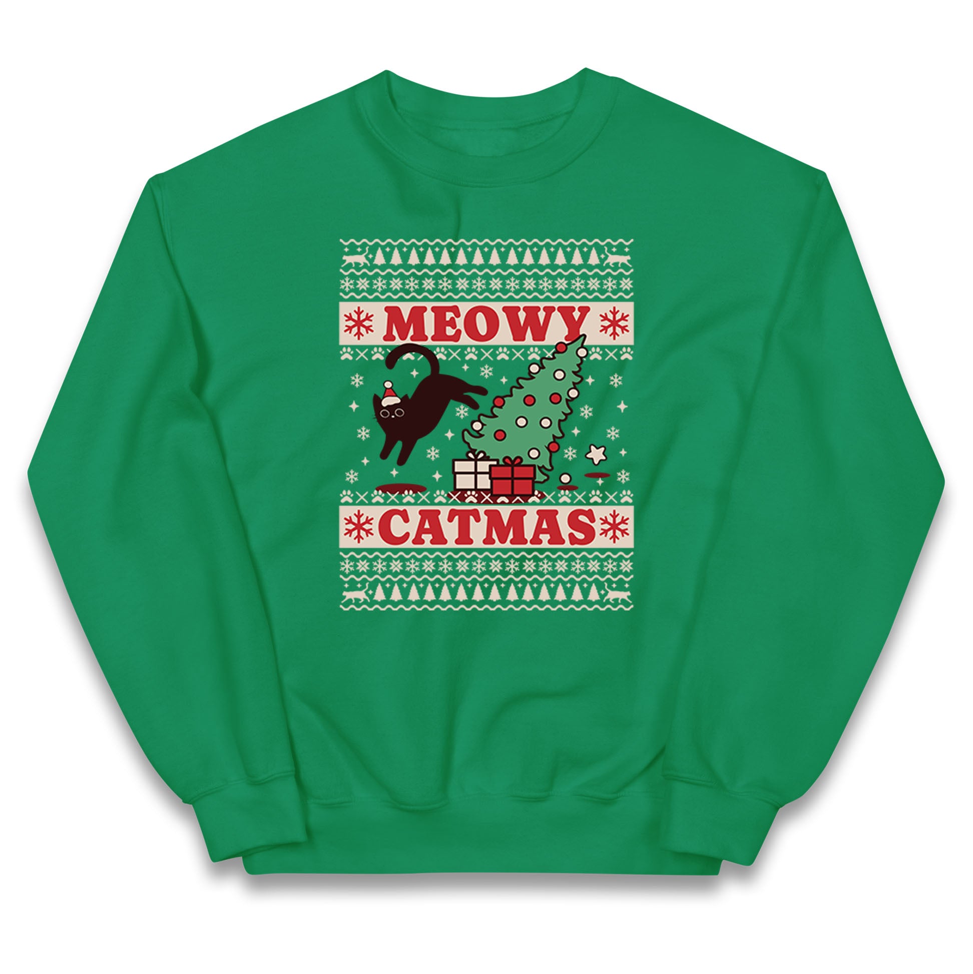 Christmas Cat Kids Jumper