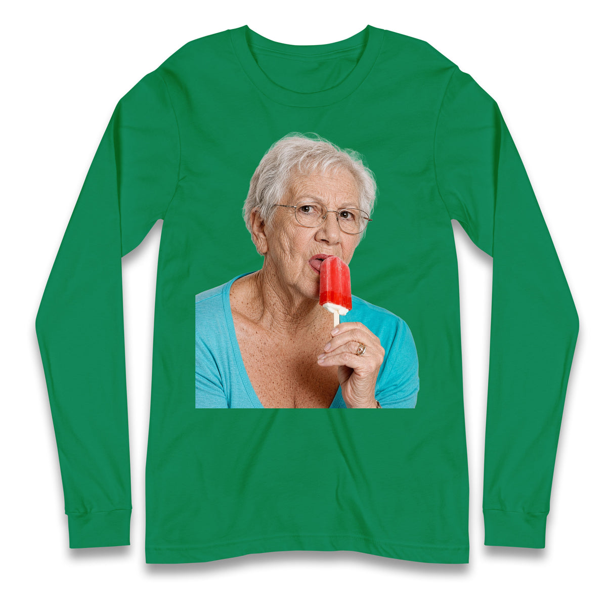Grandma Licking Lollipop Seductively Longsleeve T Shirt