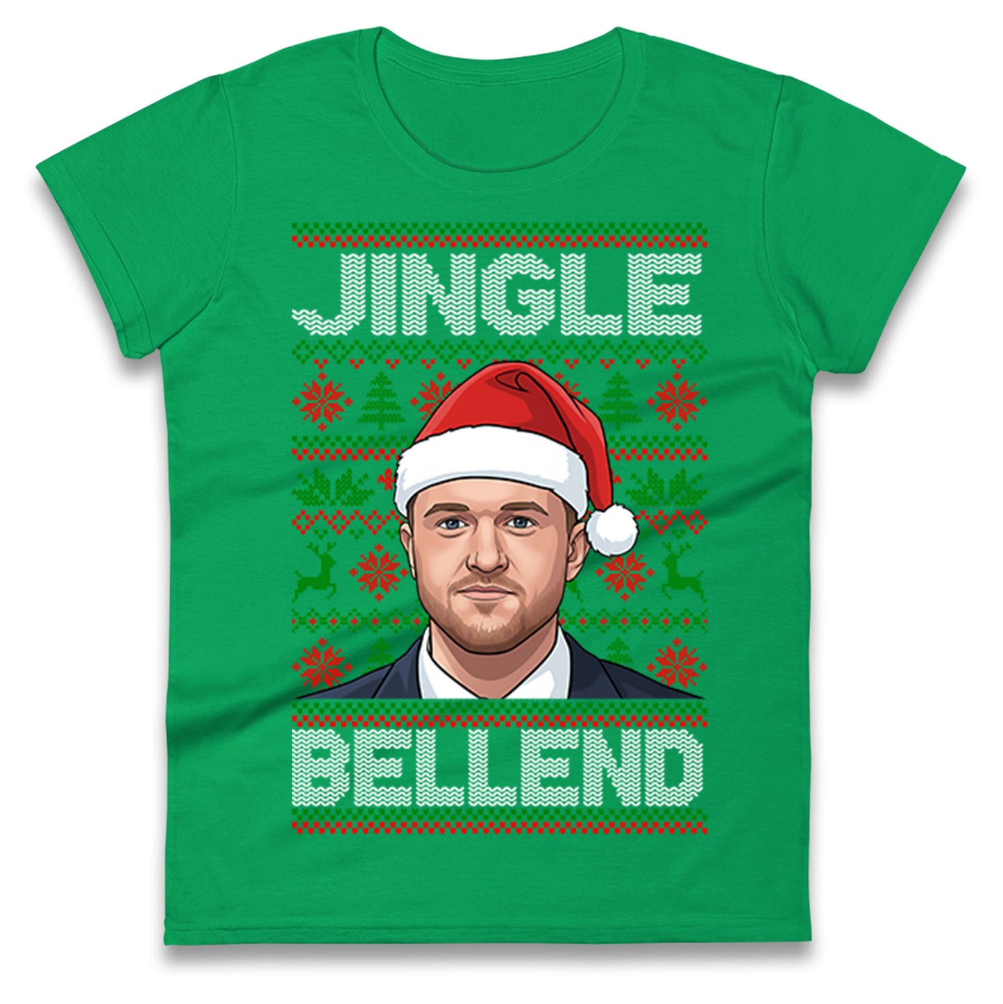 Tommy Robinson Jingle Bell End Christmas Ladies Shirt
