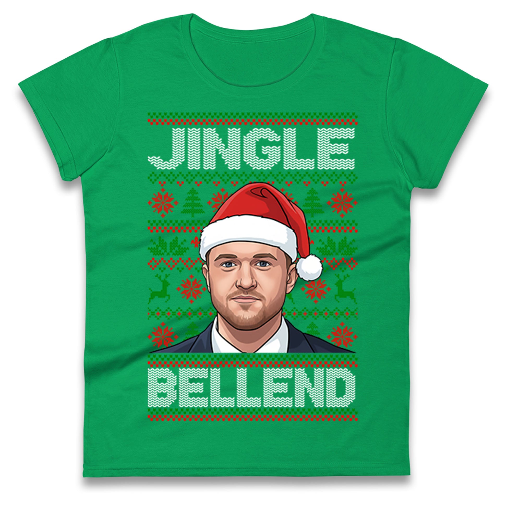Tommy Robinson Jingle Bell End Christmas Ladies Shirt
