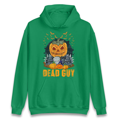 Scary Pumpkin Dead Guy Halloween Hoodie
