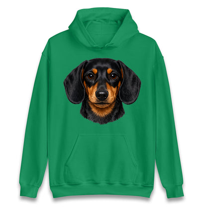 Dachshund Dog Face Hoodie