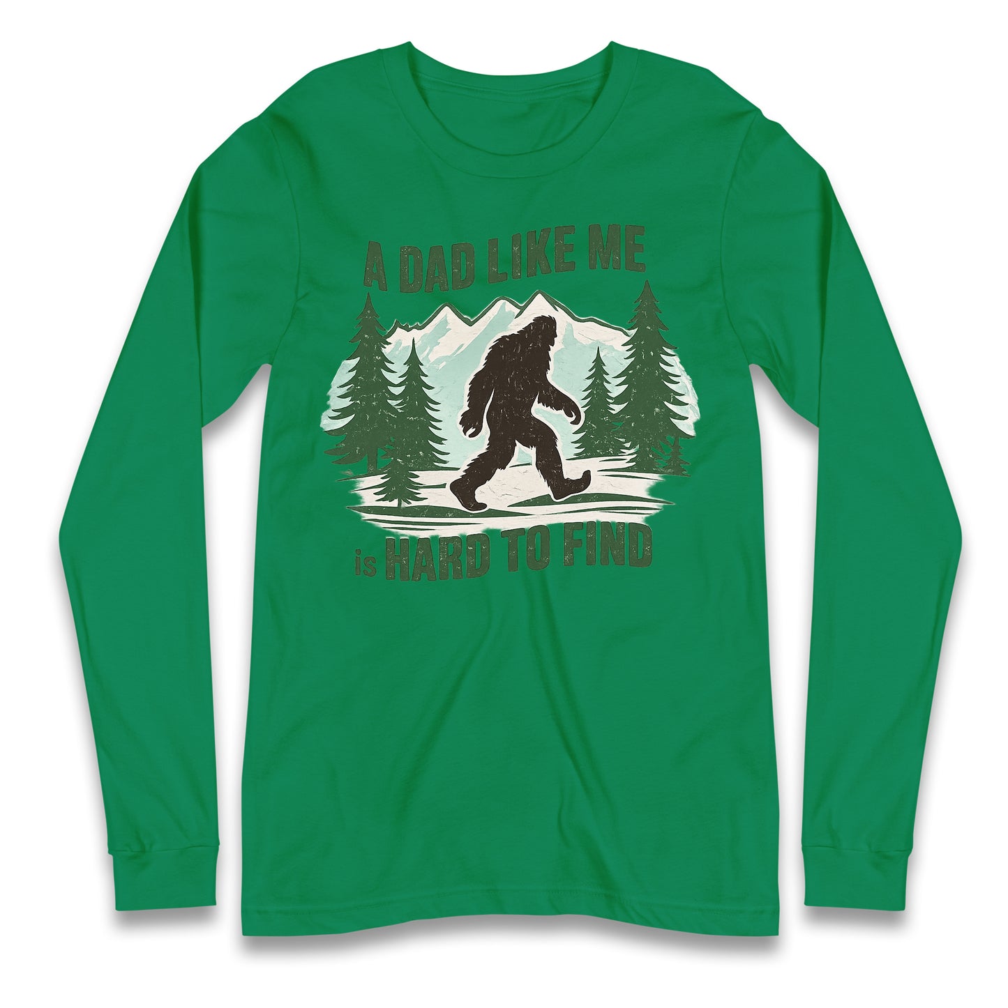 Retro Funny Bigfoot Dad Longsleeve T Shirt 