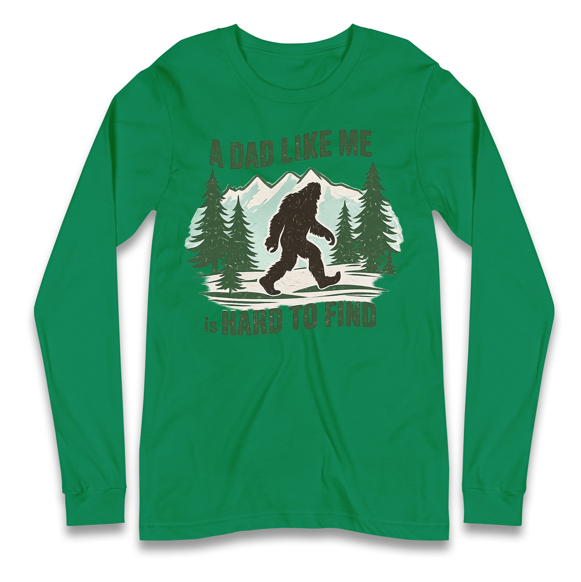 Retro Funny Bigfoot Dad Longsleeve T Shirt 