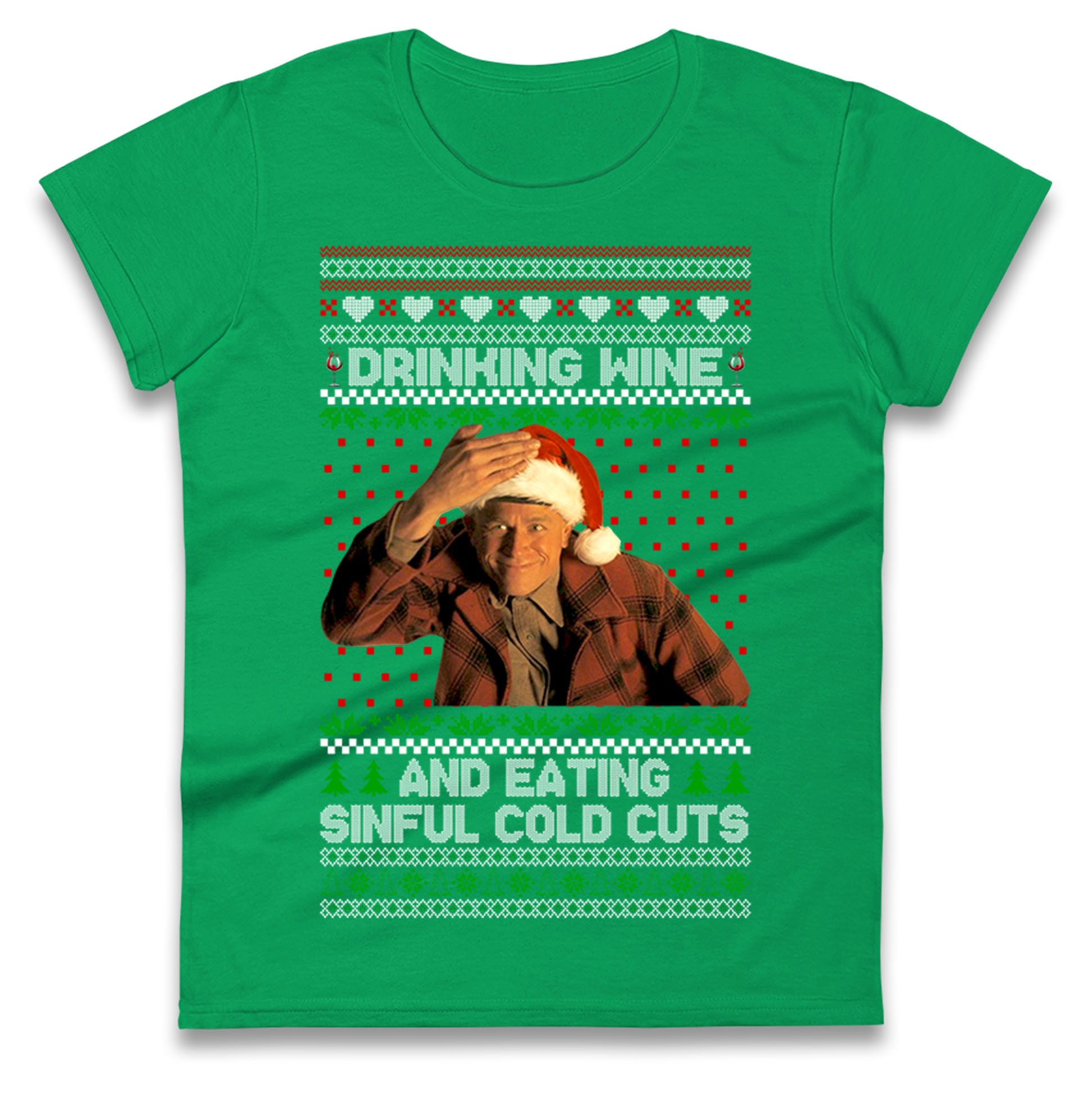 Ed Gein Wine Christmas Ladies T Shirt