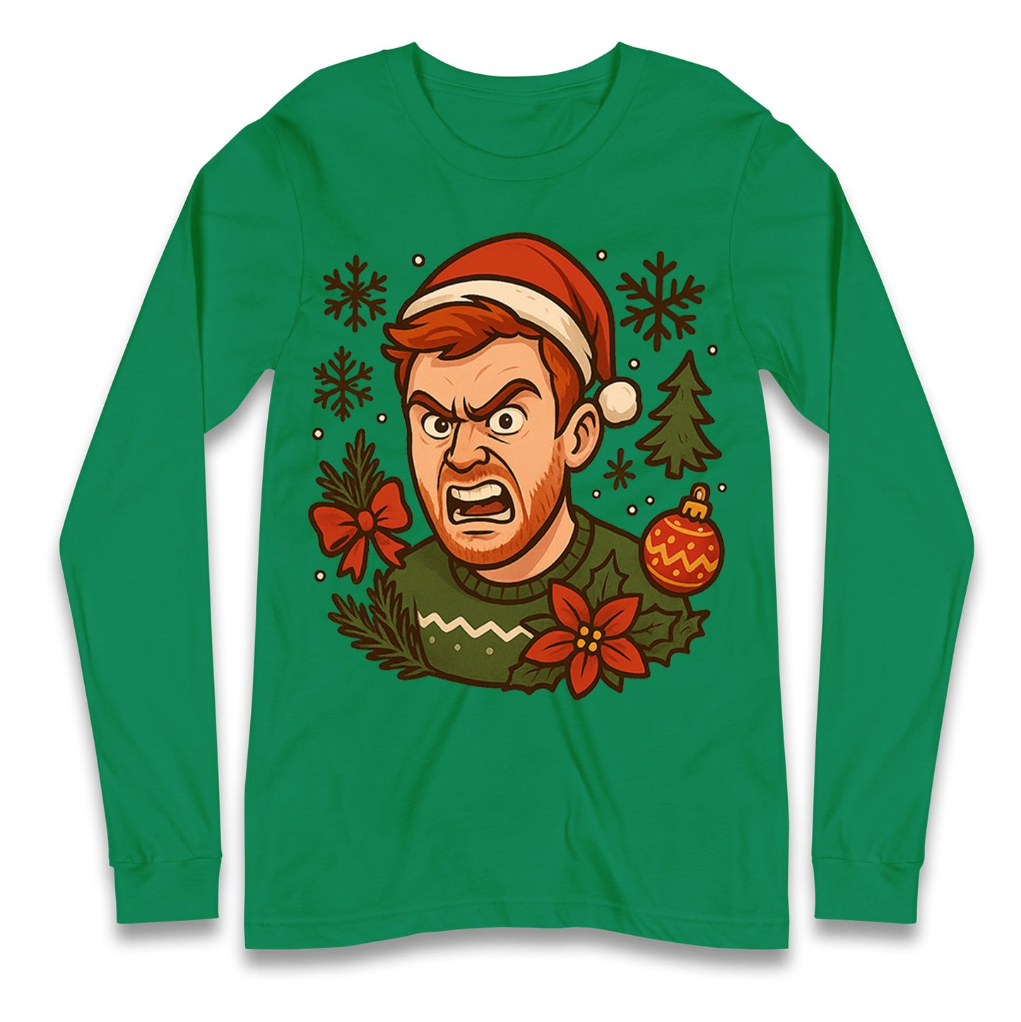 Angry Ginge Christmas Longsleeve T Shirt