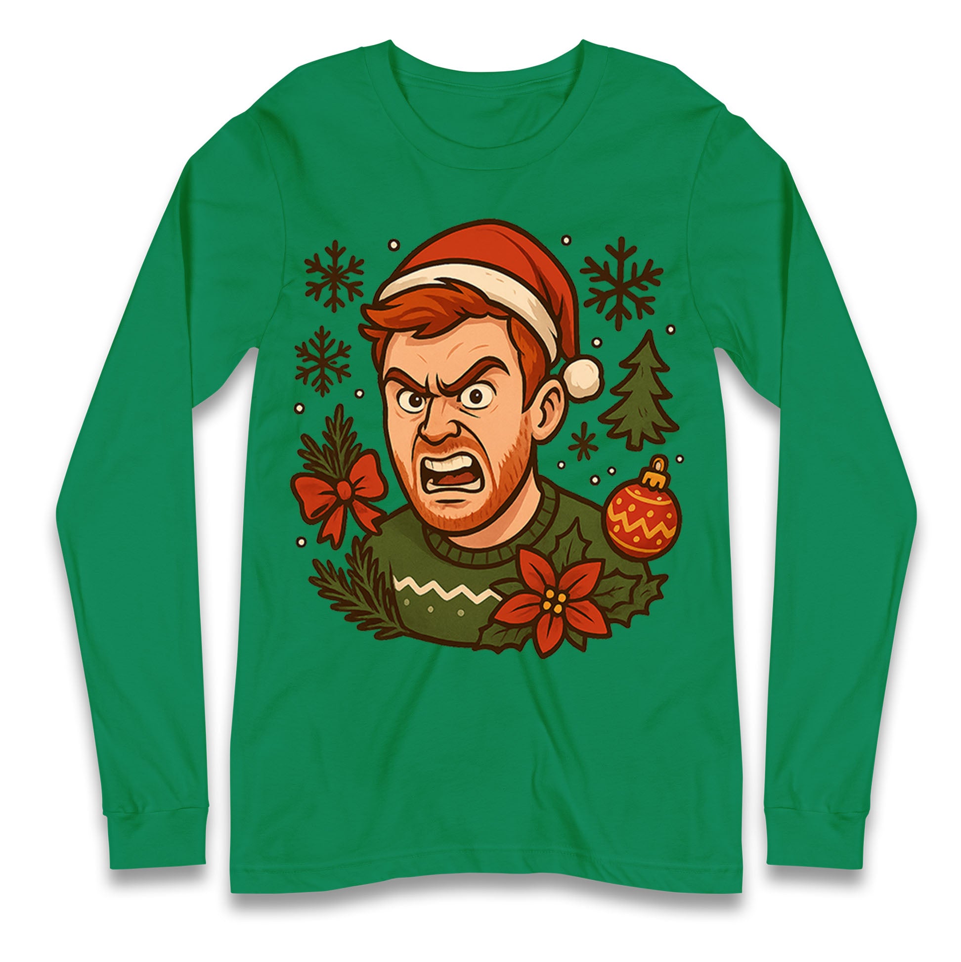Angry Ginge Christmas Longsleeve T Shirt
