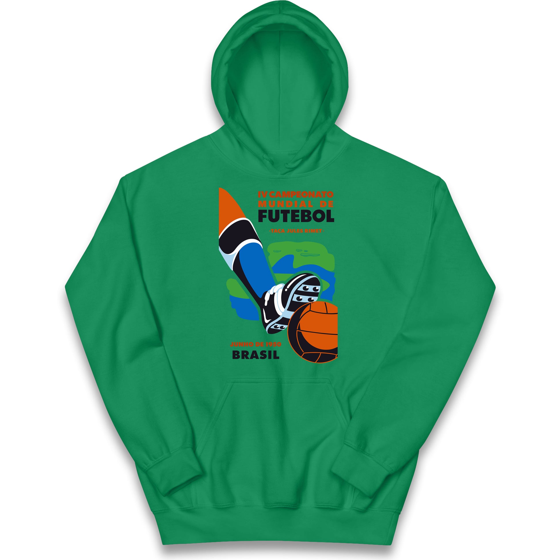 Brasil 1950 Retro World Cup Kids Hoodie
