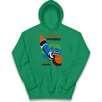 Brasil 1950 Retro World Cup Kids Hoodie