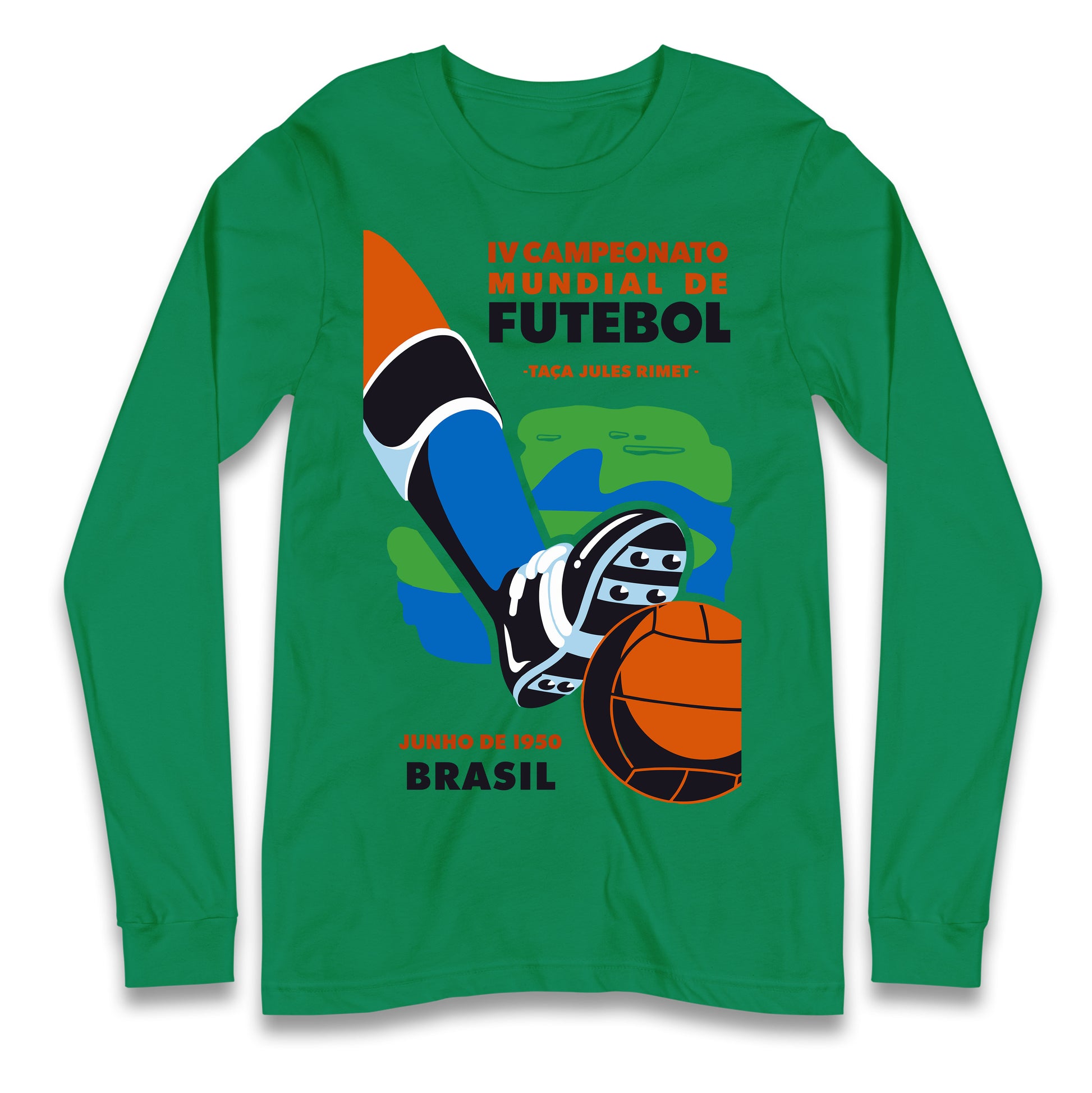 Brasil 1950 Retro World Cup Longsleeve T Shirt
