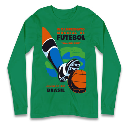 Brasil 1950 Retro World Cup Longsleeve T Shirt