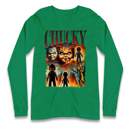 Chucky Doll Halloween Bootleg Long Sleeve T Shirt