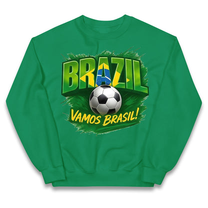 Brazil Retro Football Kids Jumper 