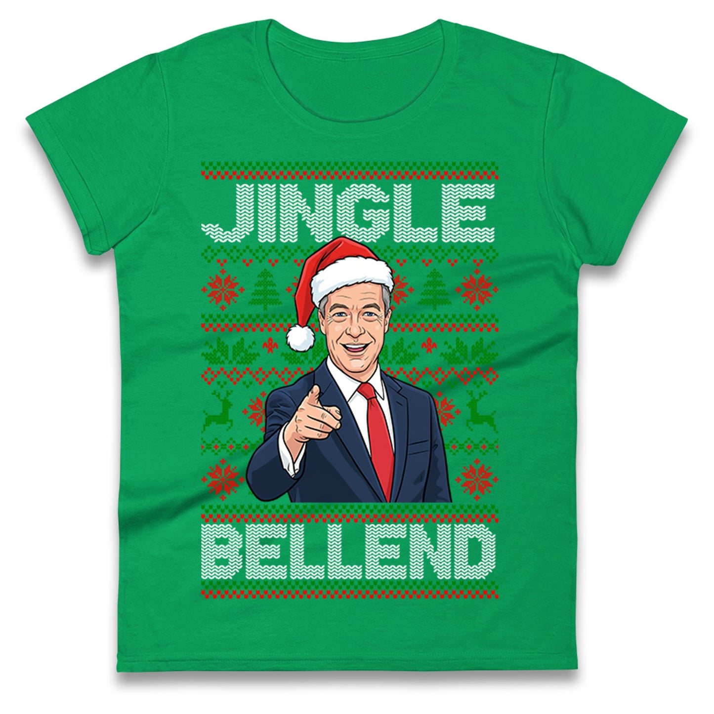 Nigel Farage Christmas Ladies T Shirt