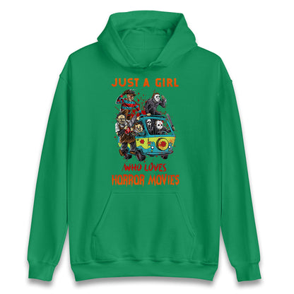 Just A Girl Who Loves Horror Movies Halloween Hoodie
