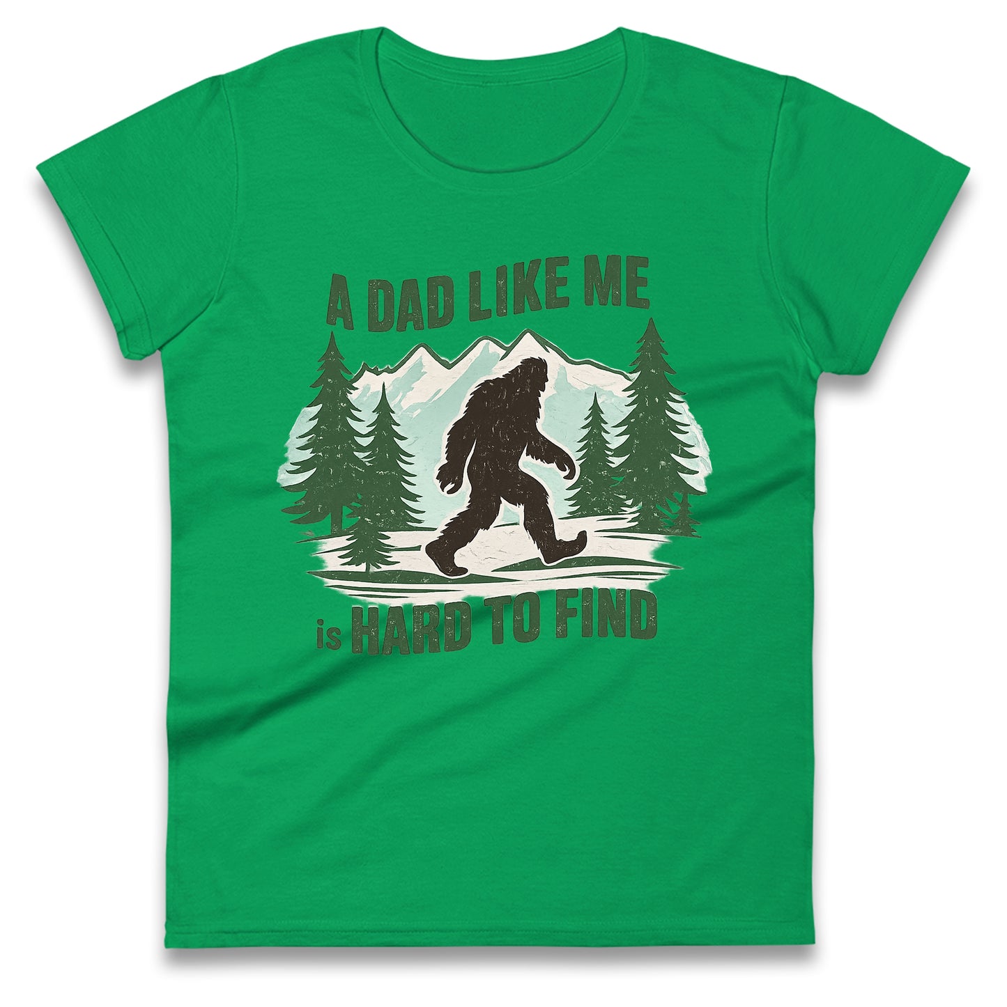 Retro Funny Bigfoot Dad Ladies T Shirt 