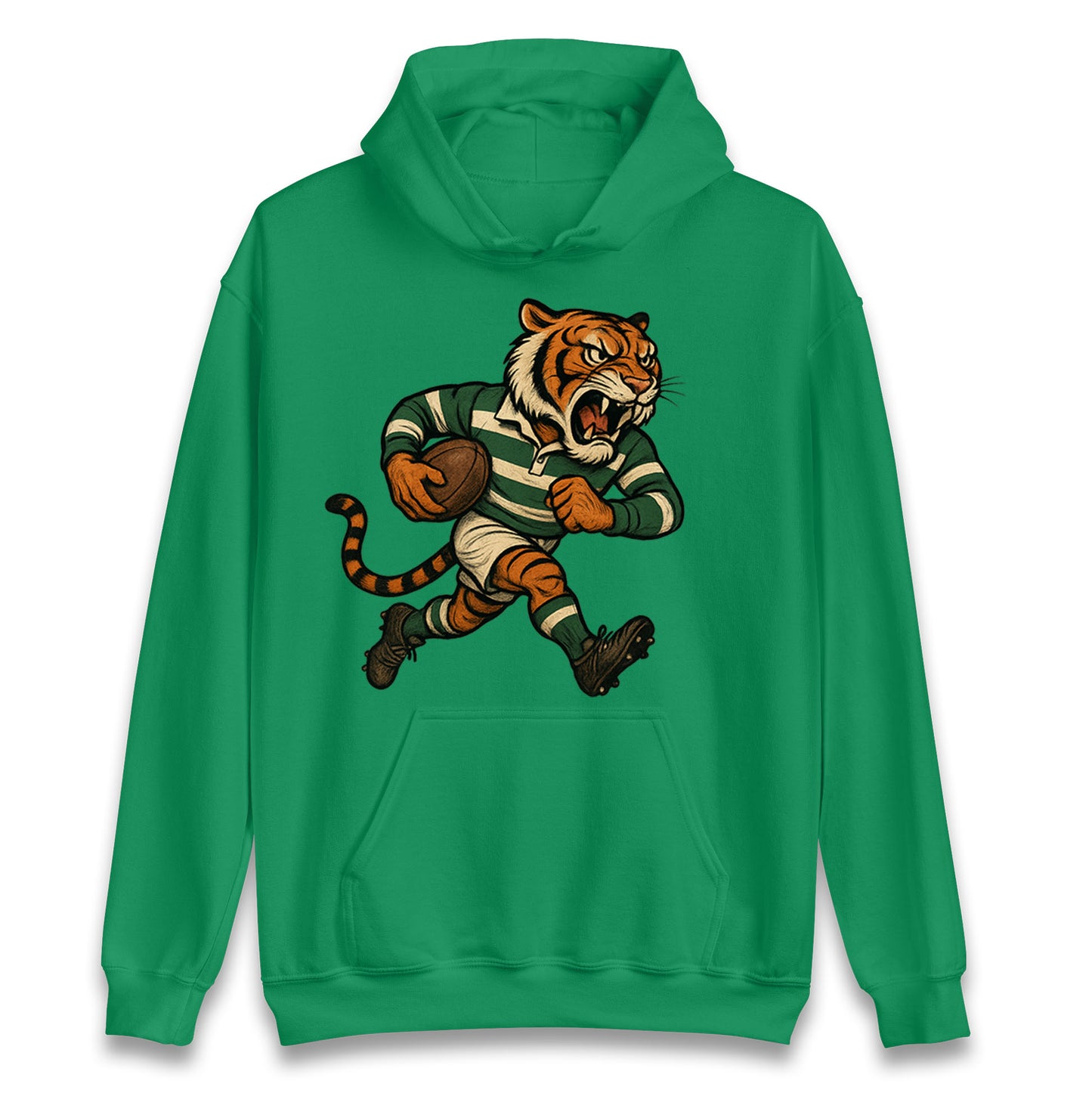 Retro Leicester Tigers Rugby Union Hoodie