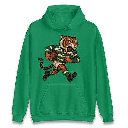 Retro Leicester Tigers Rugby Union Hoodie