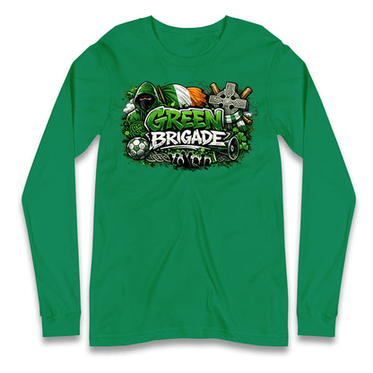 Celtic Green Brigade Football Longsleeve T Shirt 